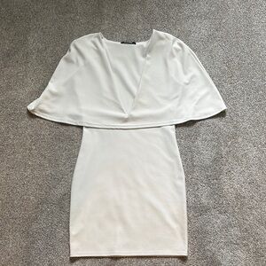Missguided+ White Cowl Neck Sheath Dress
